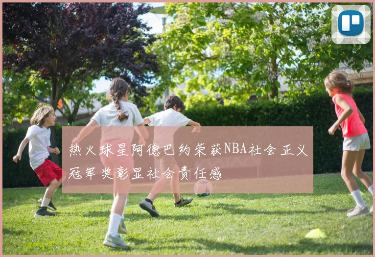 热火球星阿德巴约荣获NBA社会正义冠军奖彰显社会责任感
